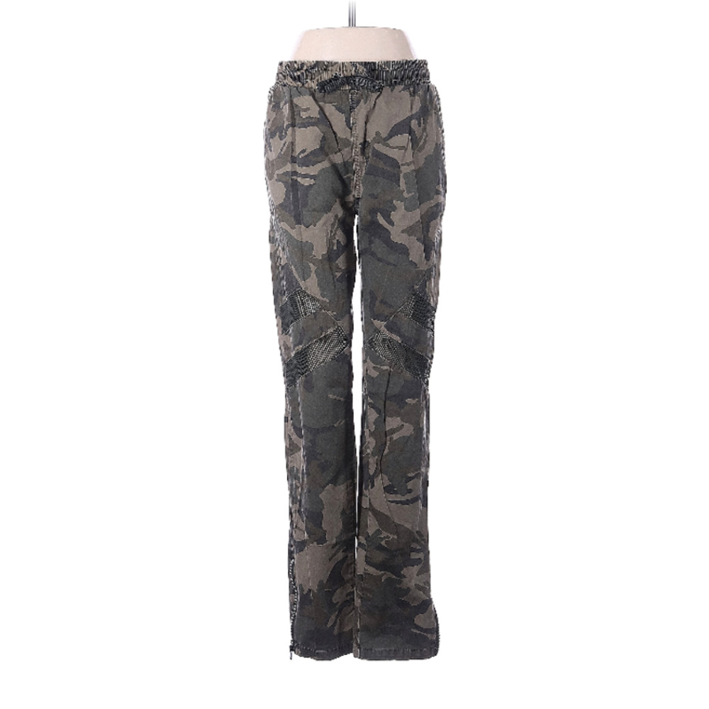 FOOTLOCKER Camo Vented Mesh Zipper 100% Cotton Military Olive Green Pants